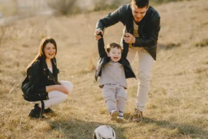Happy family spending quality time together.